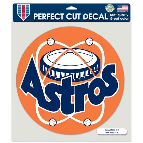 Houston Astros Decal 8x8 Perfect Cut Color Cooperstown Design - Special Order