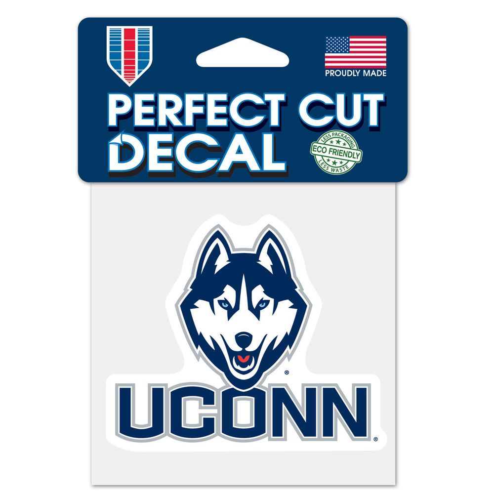 Connecticut Huskies Decal 4x4 Perfect Cut Color - Special Order