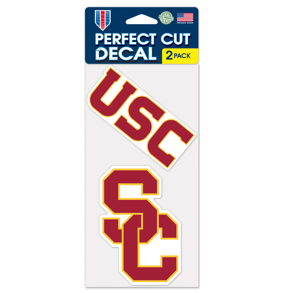 USC Trojans Decal 4x4 Perfect Cut Set of 2 - Special Order