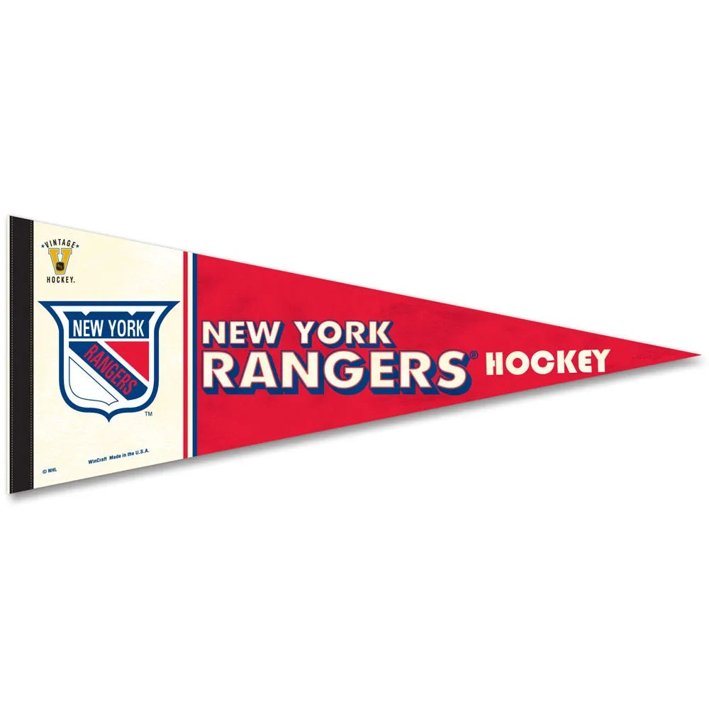 New York Rangers Pennant 12x30 Premium Style Vintage Design
