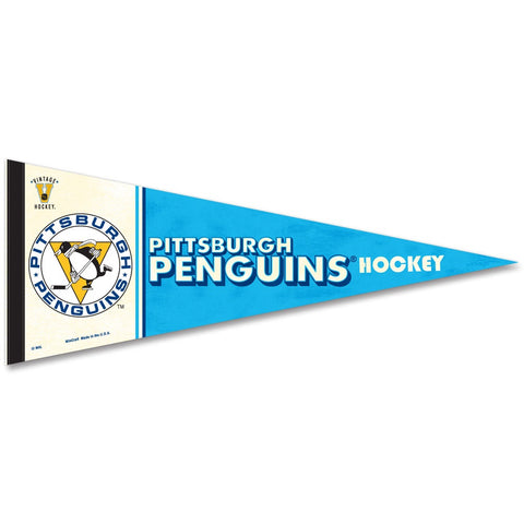 Pittsburgh Penguins Pennant 12x30 Premium Style Vintage Design
