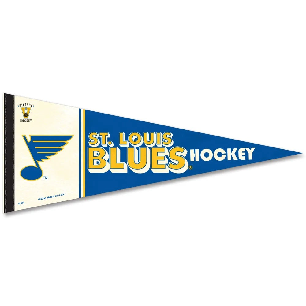 St. Louis Blues Pennant 12x30 Premium Style Vintage Design