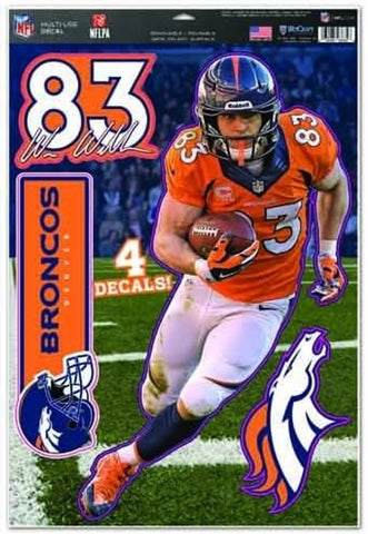 Denver Broncos Decal 11x17 Multi Use Wes Welker Design