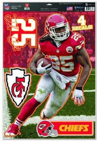 Kansas City Chiefs Decal 11x17 Multi Use Jamaal Charles Design