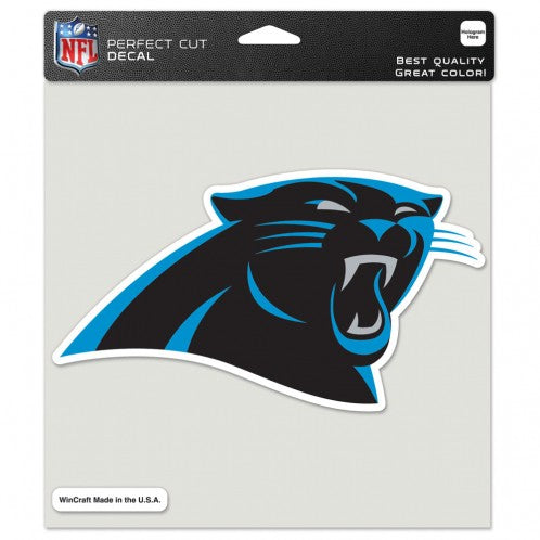 Carolina Panthers Decal 8x8 Die Cut Color - Special Order