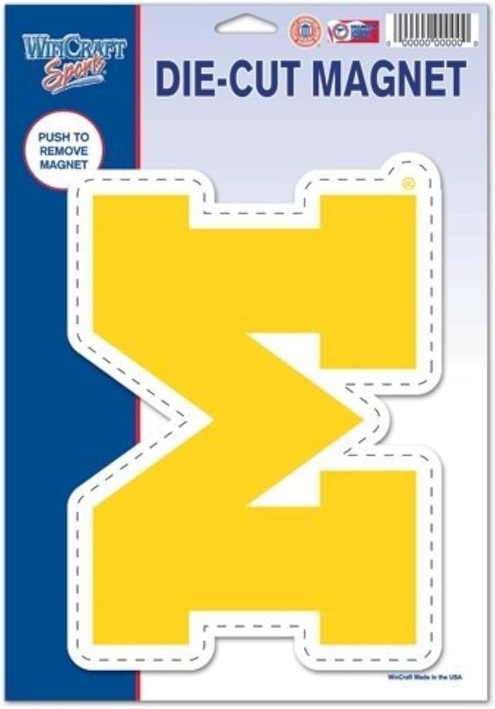 Michigan Wolverines Magnet 6.25x9 Die Cut Logo Design - Special Order