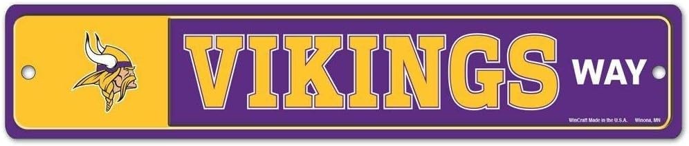 Minnesota Vikings Sign 3.75x19 Plastic Street Style - Special Order