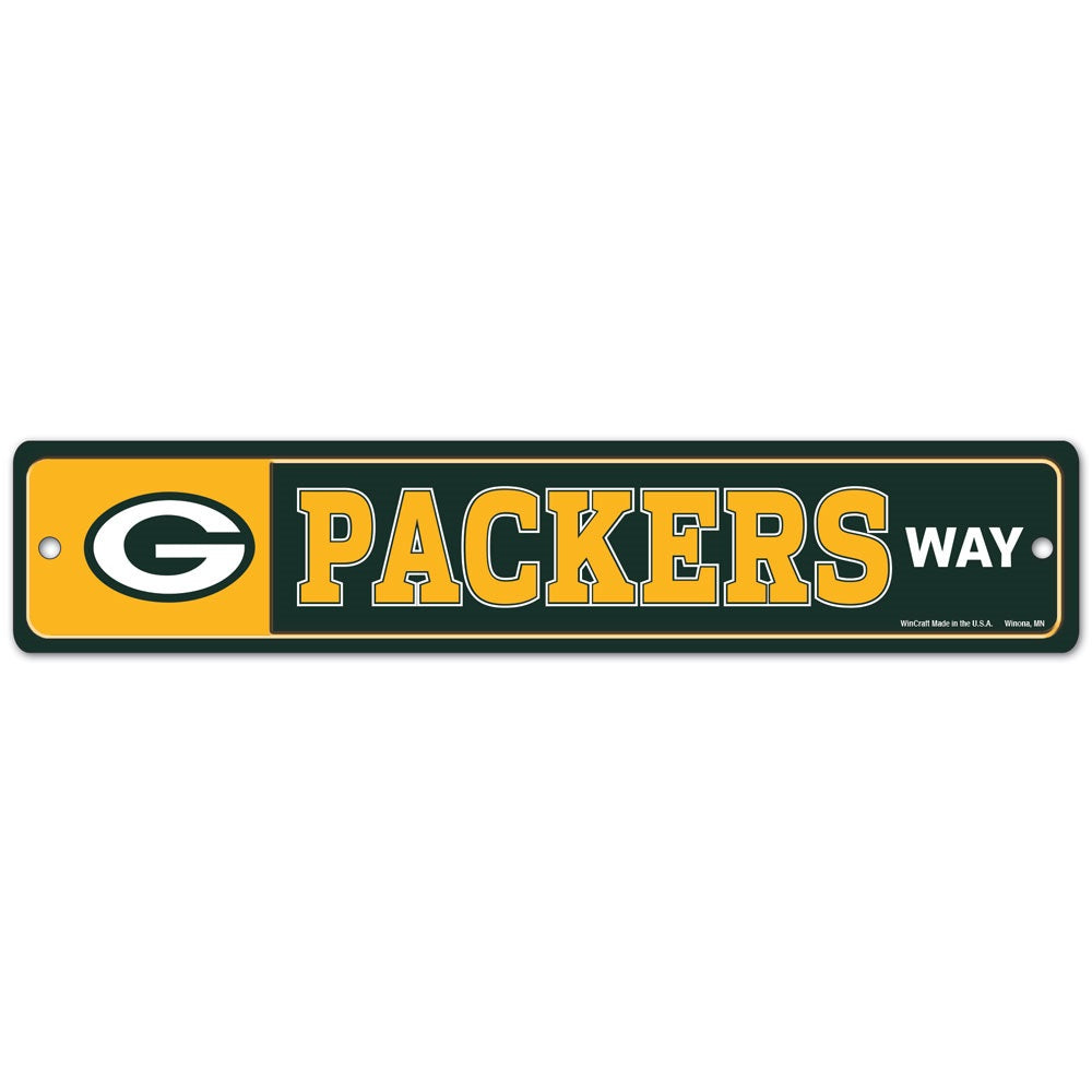 Green Bay Packers Sign 3.75x19 Plastic Street Style - Special Order