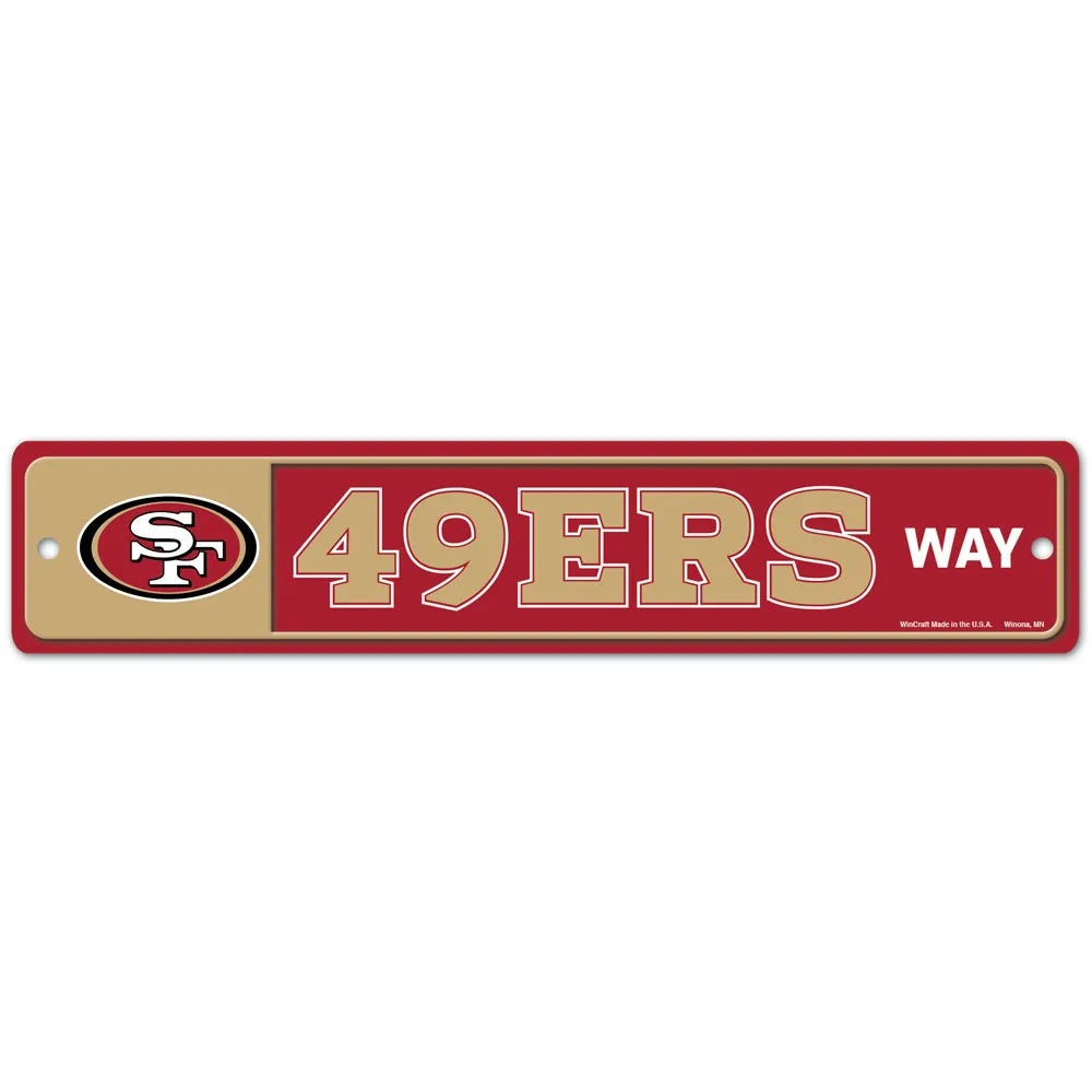 San Francisco 49ers Sign 3.75x19 Plastic Street Style - Special Order