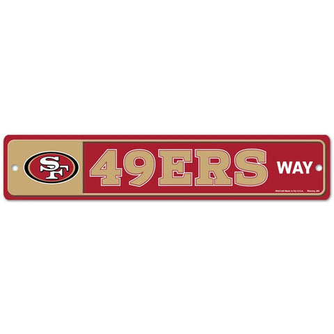 San Francisco 49ers Sign 3.75x19 Plastic Street Style - Special Order