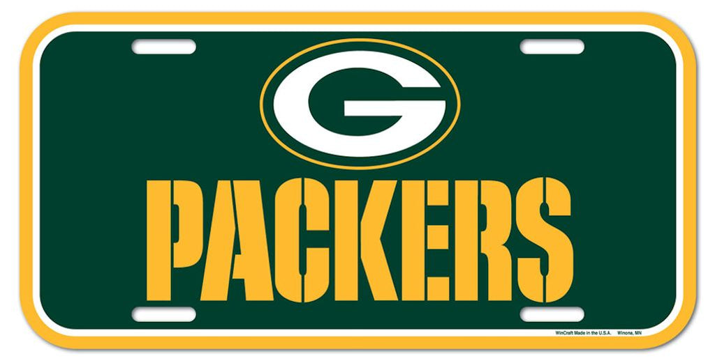 Green Bay Packers License Plate Plastic