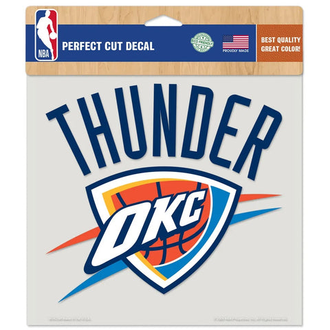 Oklahoma City Thunder Decal 8x8 Perfect Cut Color - Special Order