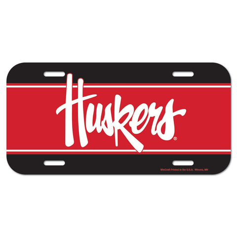 Nebraska Cornhuskers License Plate Plastic