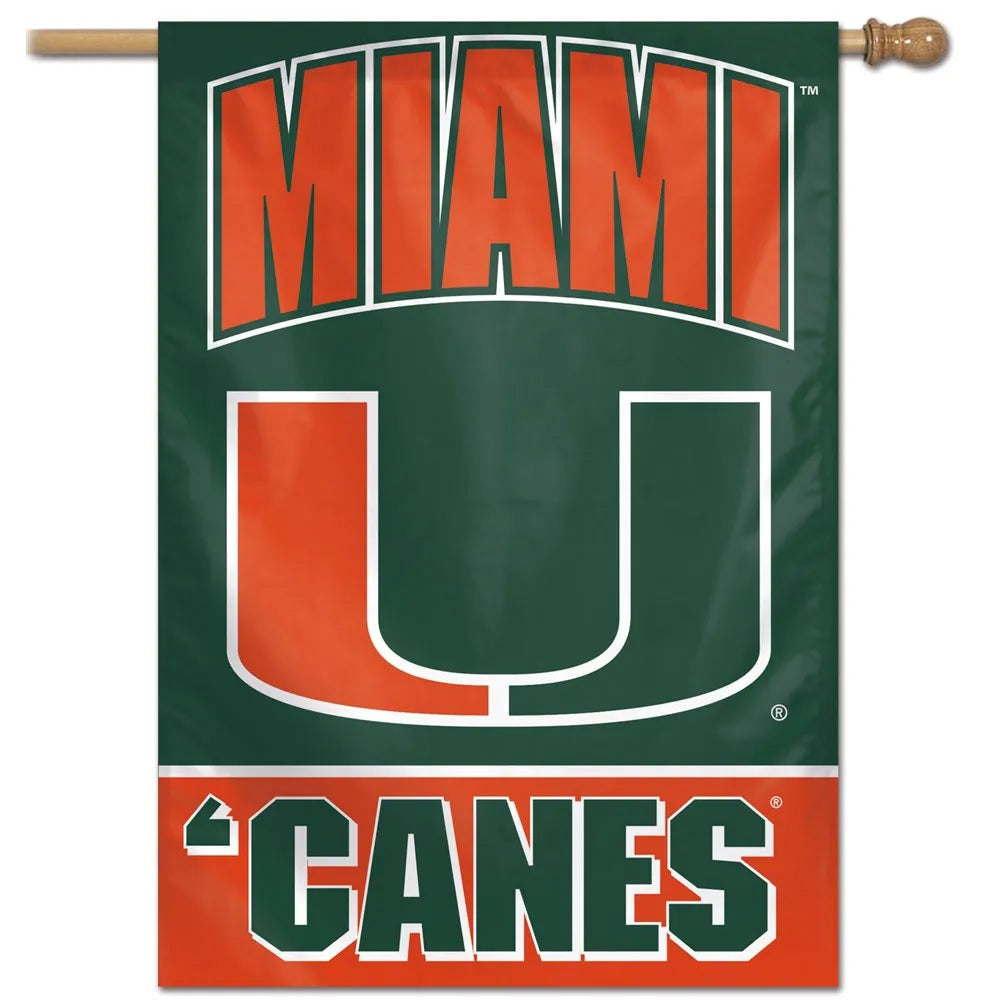Miami Hurricanes Banner 28x40 Vertical - Special Order