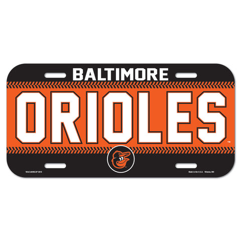 Baltimore Orioles License Plate Plastic - Special Order