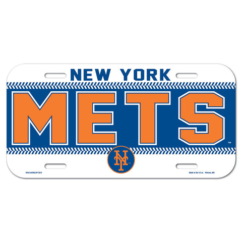 New York Mets License Plate Plastic