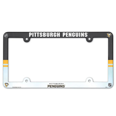 Pittsburgh Penguins License Plate Frame Plastic Full Color Style - Special Order