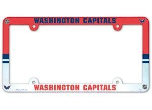 Washington Capitals License Plate Frame Plastic Full Color Style - Special Order