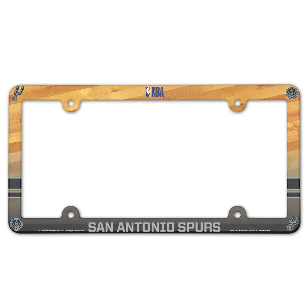 San Antonio Spurs License Plate Frame Plastic Full Color Style - Special Order