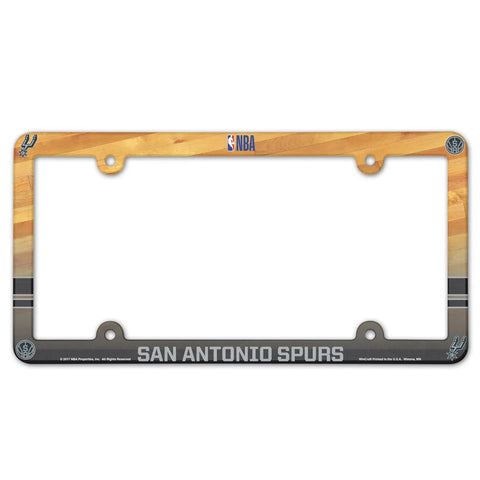 San Antonio Spurs License Plate Frame Plastic Full Color Style - Special Order