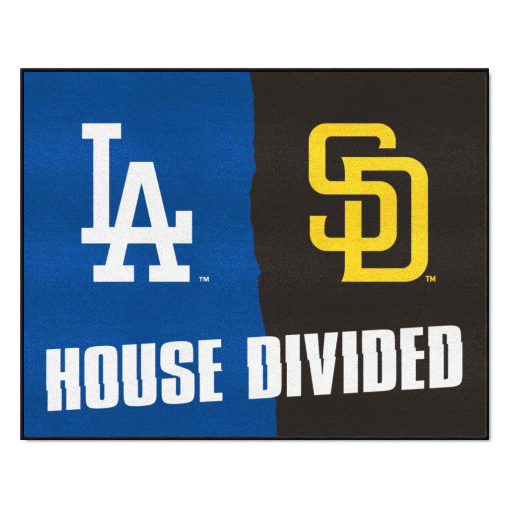 MLB House Divided Mat - Dodgers / Padres
