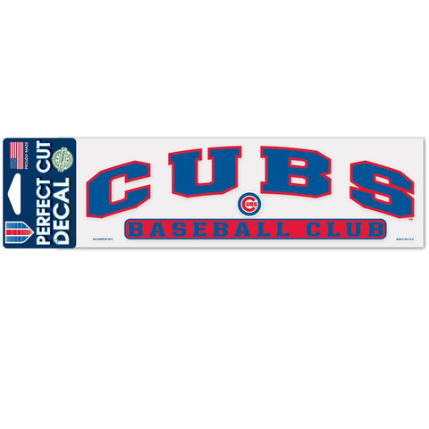 Chicago Cubs Decal 3x10 Perfect Cut Color
