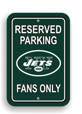 New York Jets Sign 12x18 Plastic Reserved Parking Style