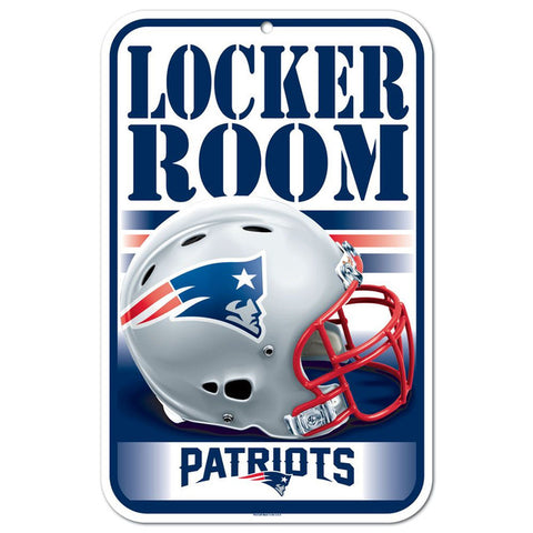 New England Patriots Sign 11x17 Plastic Locker Room Design