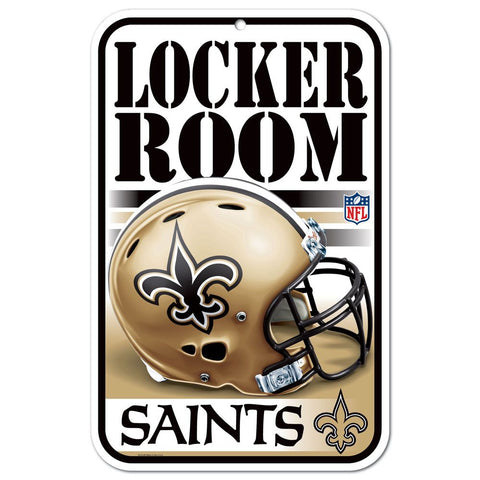New Orleans Saints Sign 11x17 Plastic Locker Room Design