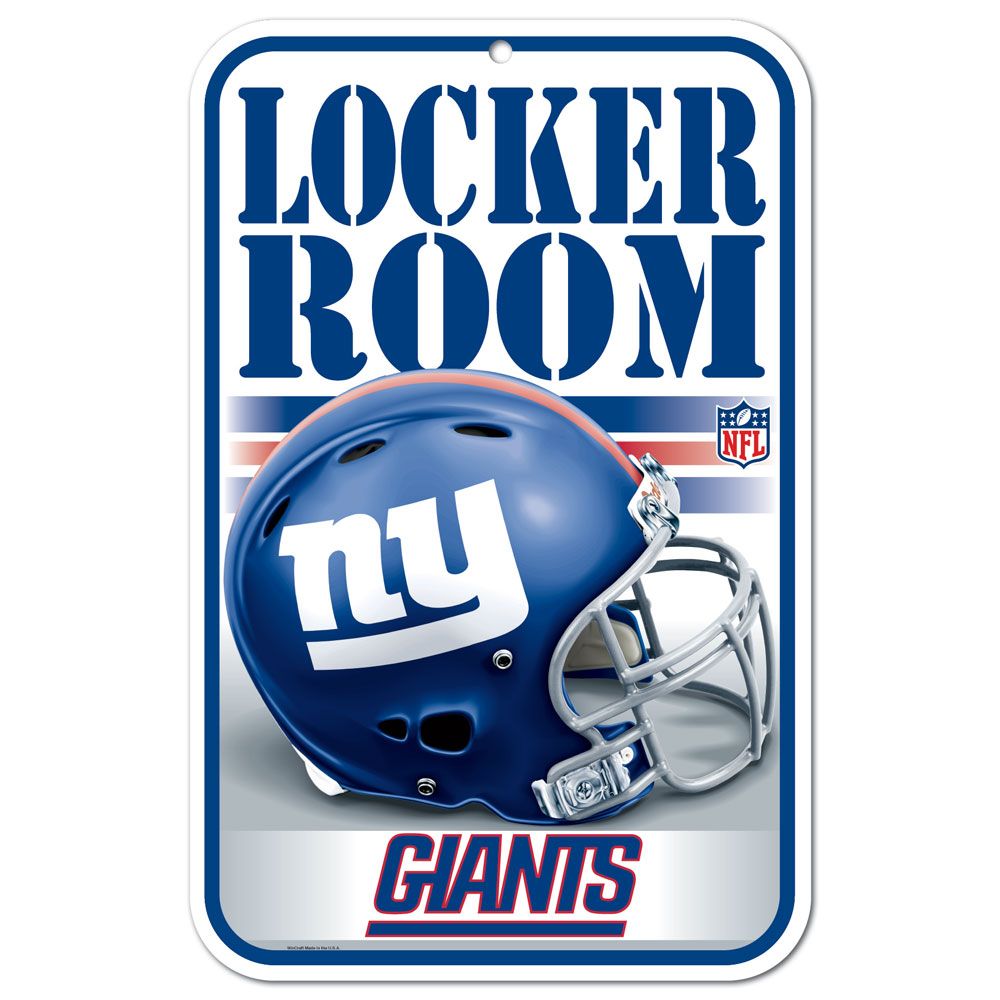 New York Giants Sign 11x17 Plastic Locker Room Design