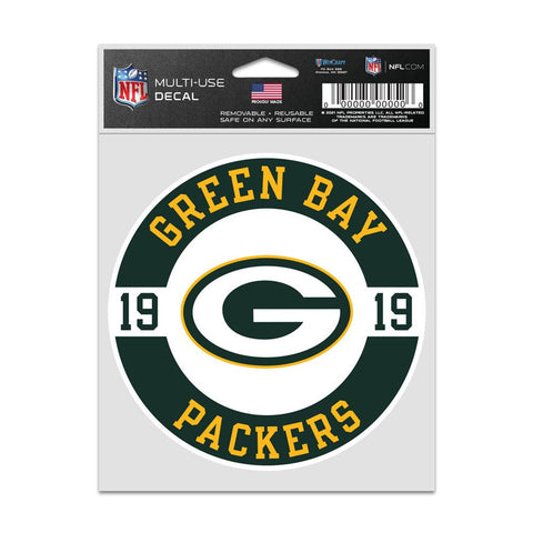 Green Bay Packers Decal 3.75x5 Patch Fan