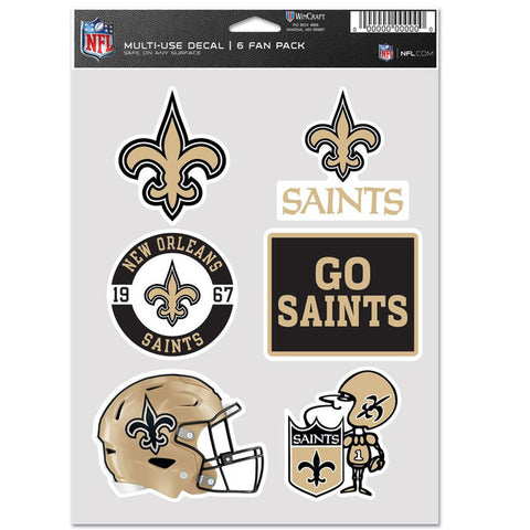 New Orleans Saints Decal Multi Use Fan 6 Pack