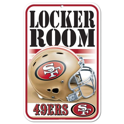 San Francisco 49ers Sign 11x17 Plastic Locker Room Design