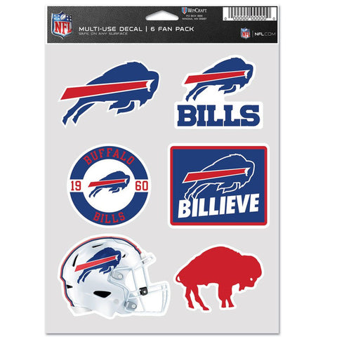 Buffalo Bills Decal Multi Use Fan 6 Pack