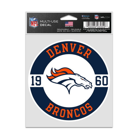 Denver Broncos Decal 3.75x5 Patch Fan