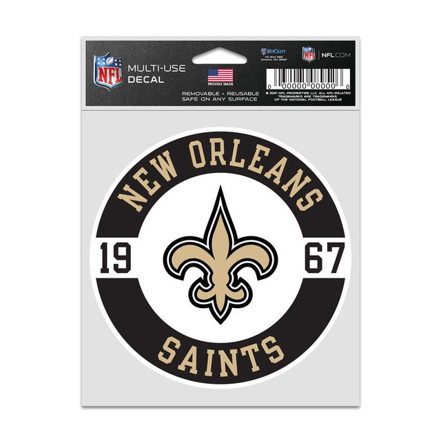 New Orleans Saints Decal 3.75x5 Patch Fan