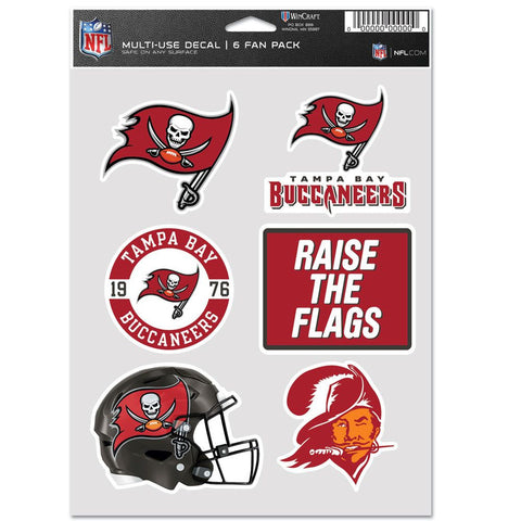 Tampa Bay Buccaneers Decal Multi Use Fan 6 Pack