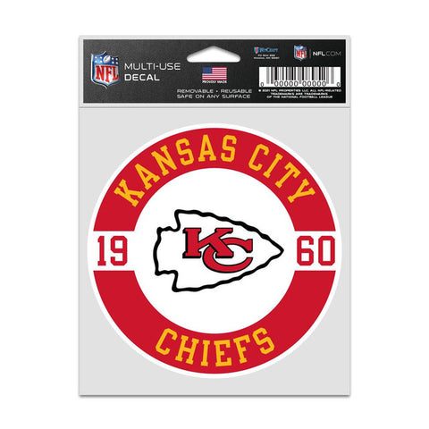 Kansas City Chiefs Decal 3.75x5 Patch Fan