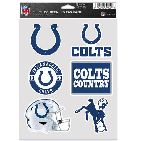 Indianapolis Colts Decal Multi Use Fan 6 Pack