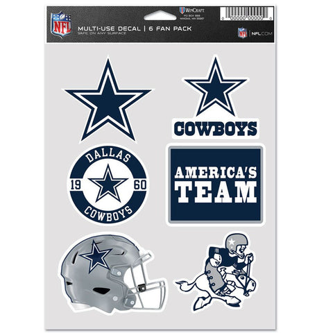 Dallas Cowboys Decal Multi Use Fan 6 Pack