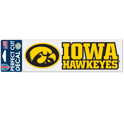 Iowa Hawkeyes Decal 3x10 Perfect Cut Wordmark Color