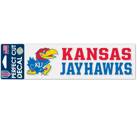 Kansas Jayhawks Decal 3x10 Perfect Cut Color