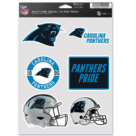 Carolina Panthers Decal Multi Use Fan 6 Pack