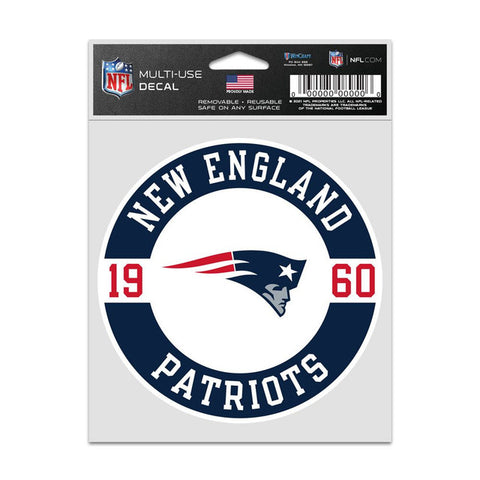 New England Patriots Decal 3.75x5 Patch Fan