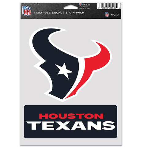 Houston Texans Decal Multi Use Fan 2 Pack - Special Order