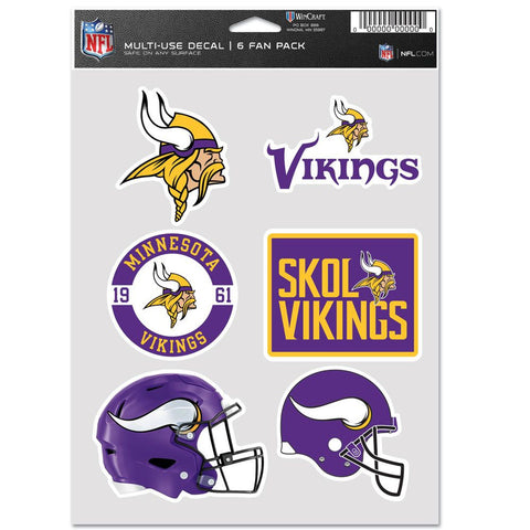 Minnesota Vikings Decal Multi Use Fan 6 Pack