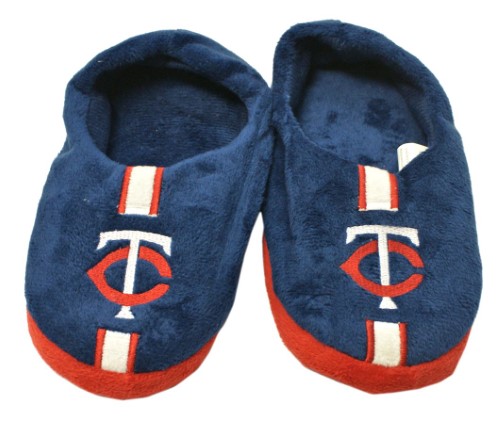 Minnesota Twins Slipper - Youth 4-7 Size 10-11 Stripe - (1 Pair) - M