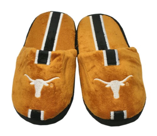 Texas Longhorns Slipper - Youth 8-16 Size 3-4 Stripe - (1 Pair) - M