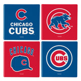 Chicago Cubs Coaster Set 4 Piece with Wood Caddy