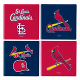 St. Louis Cardinals Coaster Set 4 Piece with Wood Caddy